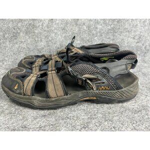 Ahnu Del Rey Sport Active Hiking Sandals Men's 10 Black Brown Outdoor Water